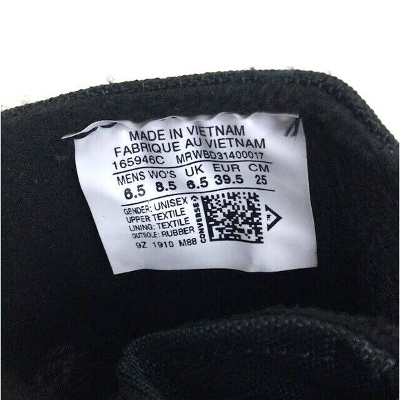 Converse Mountain Club Gore-Tex -Men 6.5/Women 8.5 -Black Hi-Top - 165946C -NWT!